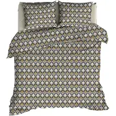 Romanette Dekbedovertrek Honky Tonk Beige Grijs Katoen-240 x 200 / 220 cm | Lits-Jumeaux