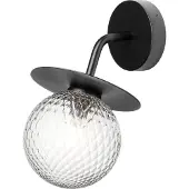 Nuura Liila Wandlamp Voor Buiten Zwart / Doorzichtig - Gevelverlichting Glas Black - 2045004