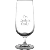 Fusion Gegraveerde bierglas op voet 41cl De Leukste Omke
