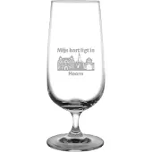 Fusion Gegraveerde bierglas op voet 41cl Hoorn