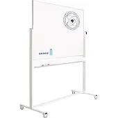Smit Visual Whiteboard Verrijdbaar - Dubbelzijdig - Magnetisch - Emaille 100 x 150