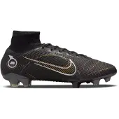 Nike Mercurial Superfly 8 Elite Gras Voetbalschoenen (FG) Zwart Donkergrijs Goud | Maat 40