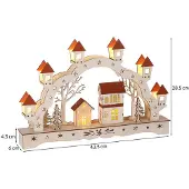 Monzana Kerstmis kersthuisje - Kerst Landschap - LED kerstverlichting - Kerstdecoratie voor binnen - Warm wit