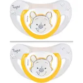 Tigex fopspen, 2 stuks, Disney baby- Winnie de Poeh- geel - 6-18 maanden