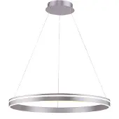 Paul Neuhaus Slimme hanglamp Q-Vito, dimbaar, alu / grijs / zink, Woon-/ Eetkamer, metaal, Modern, Slimme hanglamp