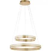 Q-SMART-HOME Slimme hanglamp Q-Vito, dimbaar, messing / goud, Woon-/ Eetkamer, metaal, Modern, Slimme hanglamp