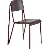 HAY Stoel Petit Standard Dark Bordeaux Powder Coated Steel 4 Leg Base Standard Glider Dark Bordeaux