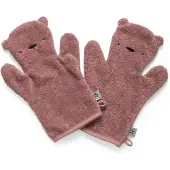 Sebra - Washandje Beer (Set van 2) - Blossom Pink