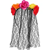 Boland - Diadeem La Madrina Multi - Één maat - Volwassenen - Vrouwen - Halloween accessoire - Horror - Day of the dead