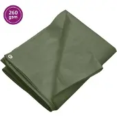 vidaXL Dekzeil 260 g/m² 8x8 m HDPE groen