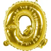 Boland folieballon letter Q 36 cm goud