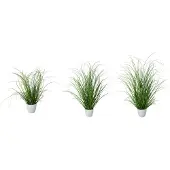Kopu Kunstplant Zegge Grasplant 90 cm - in Witte Sierpot - Nepplant