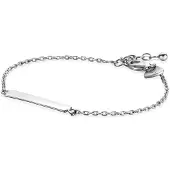 Zinzi zilveren armband met glanzend plaatje om te graveren 17-20cm ZIA2344
