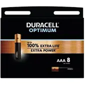 Duracell Alkaline Optimum Batterij AAA 8 Pack
