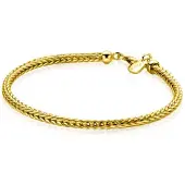 Zinzi gold plated zilveren schakelarmband vossenstaart 3.0mm breed ZIA1124G