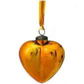 Pip studio Kerstornament Glass Heart Yellow 12,5 cm