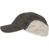 Hatland Trick - Verweerd katoenen pet met oorflap - Bruin - S