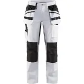 Blakläder 7910-1000 Dames Schildersbroek met stretch Wit/zwart maat C40 dames