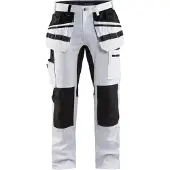Blakläder Schilders werkbroek met stretch 1910-1000 - Wit/zwart - C54