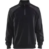 Blakläder 3353-1158 Sweatshirt bi-colour met halve rits Zwart/Donkergrijs maat L heren