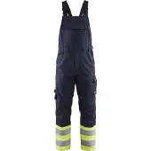 Blakläder 2605-1519 Bretelbroek Inherent Steel Marine/High Vis Geel maat C60 heren