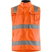 Blakläder 8505-1804 Werkvest. Ongevoerd High Vis High Vis Oranje/Marineblauw maat S heren