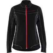 Blakläder 4924-1010 Dames Microfleecevest Zwart/Rood maat L dames