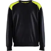 Blakläder 3580-1158 Sweatshirt bi-colour Zwart/High Vis Geel maat XXXL heren