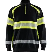 Blakläder 3553-1158 Sweater High vis Zwart/High Vis Geel maat M heren