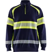 Blakläder High-Vis Sweater 35531158 | Marine/High-Vis Geel | Maat M - 7330509830642