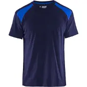 Blakläder T-Shirt bicolour 33791042 | Marineblauw/Korenblauw | Maat M - 7330509604267