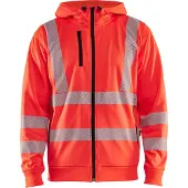 Blakläder High-Vis Hoodie met rits 35652538 | High-Vis Rood | Maat S - 7330509831885