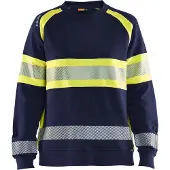 Blakläder 3409-1158 Dames Sweatshirt High Vis Marine/High Vis Geel maat XL dames