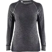 Blakläder 7200-1732 Dames onderhemd, 100% Merino WARM Medium Grijs/Zwart maat M dames