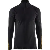 Blakläder 4796-1075 FR Onderhemd zip-neck 68% merino Zwart maat L heren