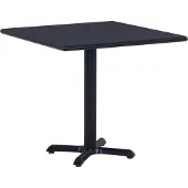 vidaXL Tuintafel 80x80x75 cm zwart