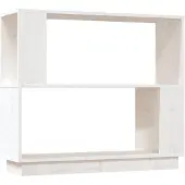 vidaXL Boekenkast/kamerscherm 80x25x70 cm massief grenenhout wit