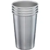 Klean Kanteen Steel Pint 473Ml/16Oz 4 Pack Drinkbeker Brushed Stainless 473 ml