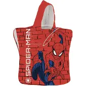 Marvel badponcho Spider Man 100 x 50 cm polyester rood/blauw