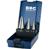 Bohrcraft 17401330003 Conische plaatboren Set B3-K HSS ABS Gr. 1 - 2 - 3 / 3-dlg