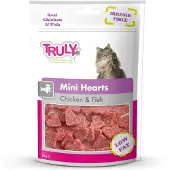 Truly Cat Snacks Mini Hearts Kip & Vis 50 Gr