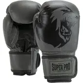 Super Pro Combat Gear Talent (kick)bokshandschoenen Zilver/Zwart 10oz