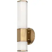 HINKLEY LED Badkamerarmatuur Facet | 12W 3000K 1080Lm 830 | IP44 | Heritage Brass