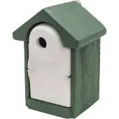 Cj Wildlife Nestkast Sevilla WoodStone 32 mm Groen | Houtbetonnen vogelhuisje voor koolmees | Vivara | 10 jaar garantie | Aanbevolen door Vogelbescherming