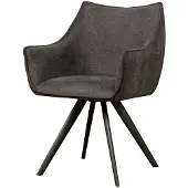 Tower Living Riviera swivel armchair - Dark grey (Grijs, 60x88x62cm)