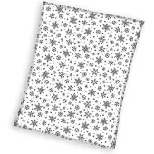 Carbotex fleece plaid sneeuw vlokken 150 x 200 cm
