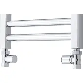 TVS Design Valves 110 aansluitset recht chroom