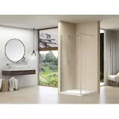 Van Rijn ST01 inloopdouche 110x200cm met 30cm vaste wand chroom