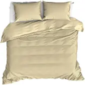 MOODIT Dekbedovertrek Basil Sand-200 x 200 / 220 cm | 2-Persoons