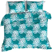 MOODIT Dekbedovertrek Odil Naxos Lagoon Blue-200 x 200 / 220 cm | 2-Persoons